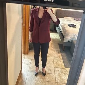 Cinq A Sept Beautiful Burgundy Blazer